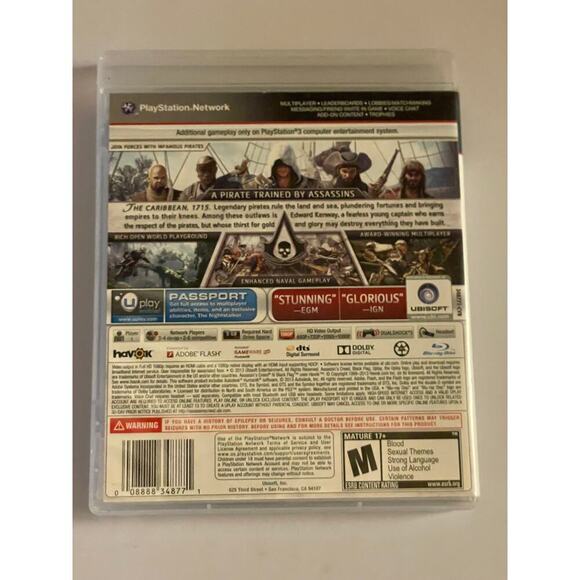 Sony Play Station 3 Assassins Creed IV Black Flag Video Game - Picture 2 of 3